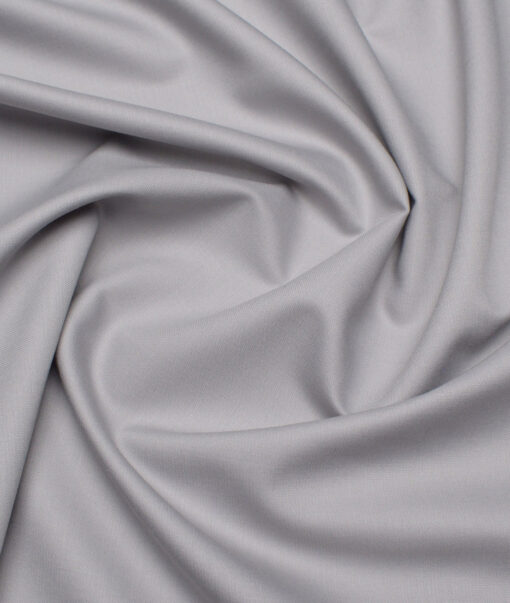 J.Hampstead Super 100's Solids 20% Wool Suiting Fabric (Silver Grey)