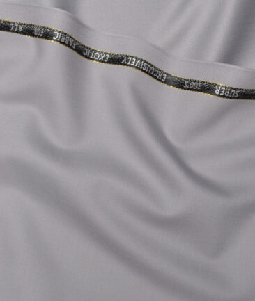 J.Hampstead Super 100's Solids 20% Wool Suiting Fabric (Silver Grey)