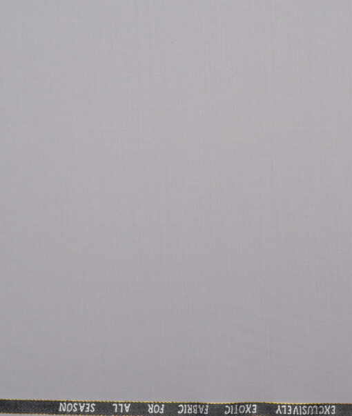 J.Hampstead Super 100's Solids 20% Wool Suiting Fabric (Silver Grey)
