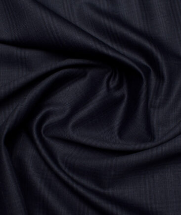 Panero Italy Super 120's Checks 30% Wool Suiting Fabric (Dark Blue)