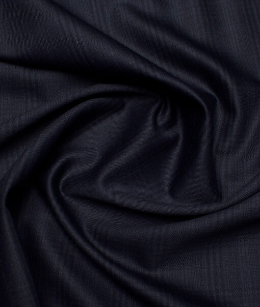 Panero Italy Super 120's Checks 30% Wool Suiting Fabric (Dark Blue)
