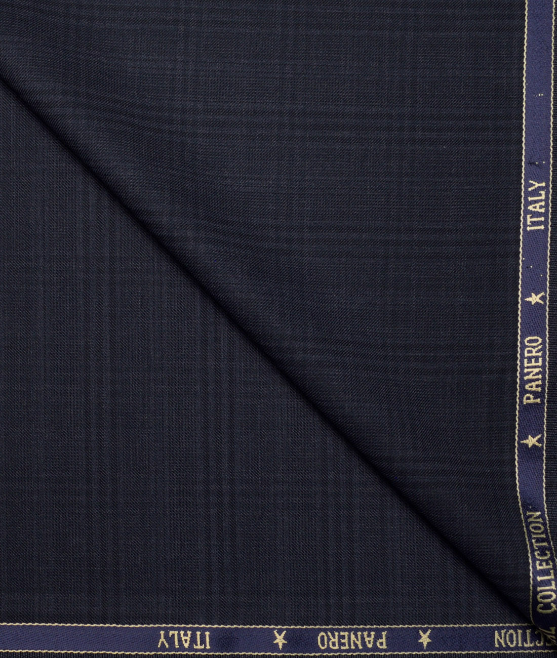Panero Italy Super 120's Checks 30% Wool Suiting Fabric (Dark Blue) Panero Italy Super 120's Checks 30% Wool Suiting Fabric (Dark Blue)