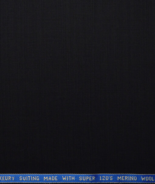 Panero Italy Super 120's Solids 30% Wool Suiting Fabric (Black)
