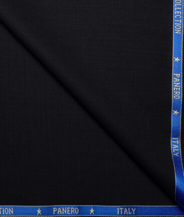Panero Italy Super 120's Solids 30% Wool Suiting Fabric (Black)