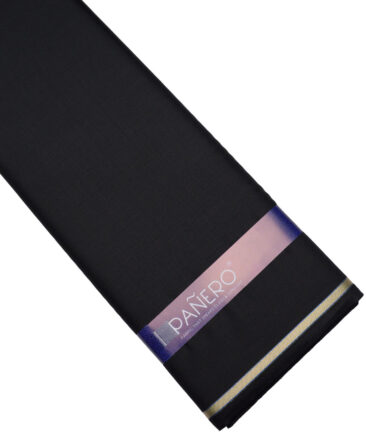 Panero Italy Super 120's Solids 30% Wool Suiting Fabric (Black)