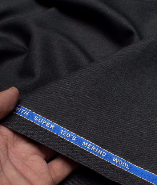 Panero Italy Super 120's Solids 30% Wool Suiting Fabric (Dark Worsted Grey)