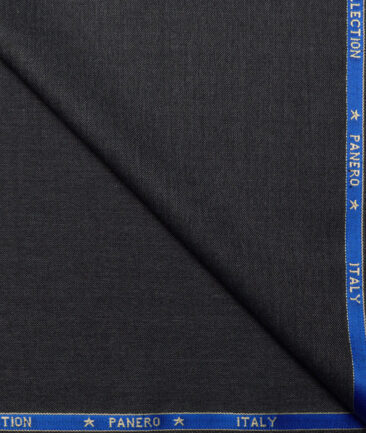 Panero Italy Super 120's Solids 30% Wool Suiting Fabric (Dark Worsted Grey)