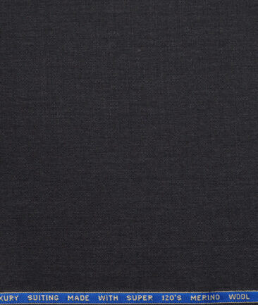 Panero Italy Super 120's Solids 30% Wool Suiting Fabric (Dark Worsted Grey)