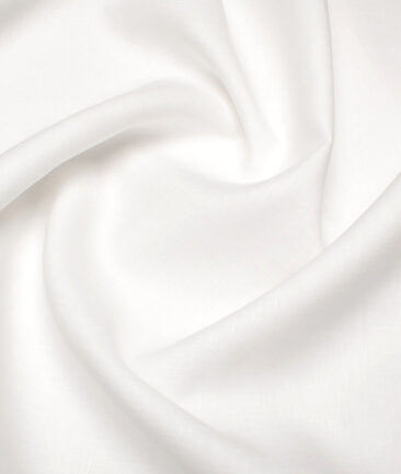 Burgoyne 150 LEA Irish Linen Solids Shirt or Kurta Pajama Fabric (White)