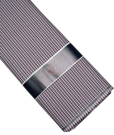 Tessitura Monti  Giza Cotton Houndstooth Shirting Fabric (White & Purple)