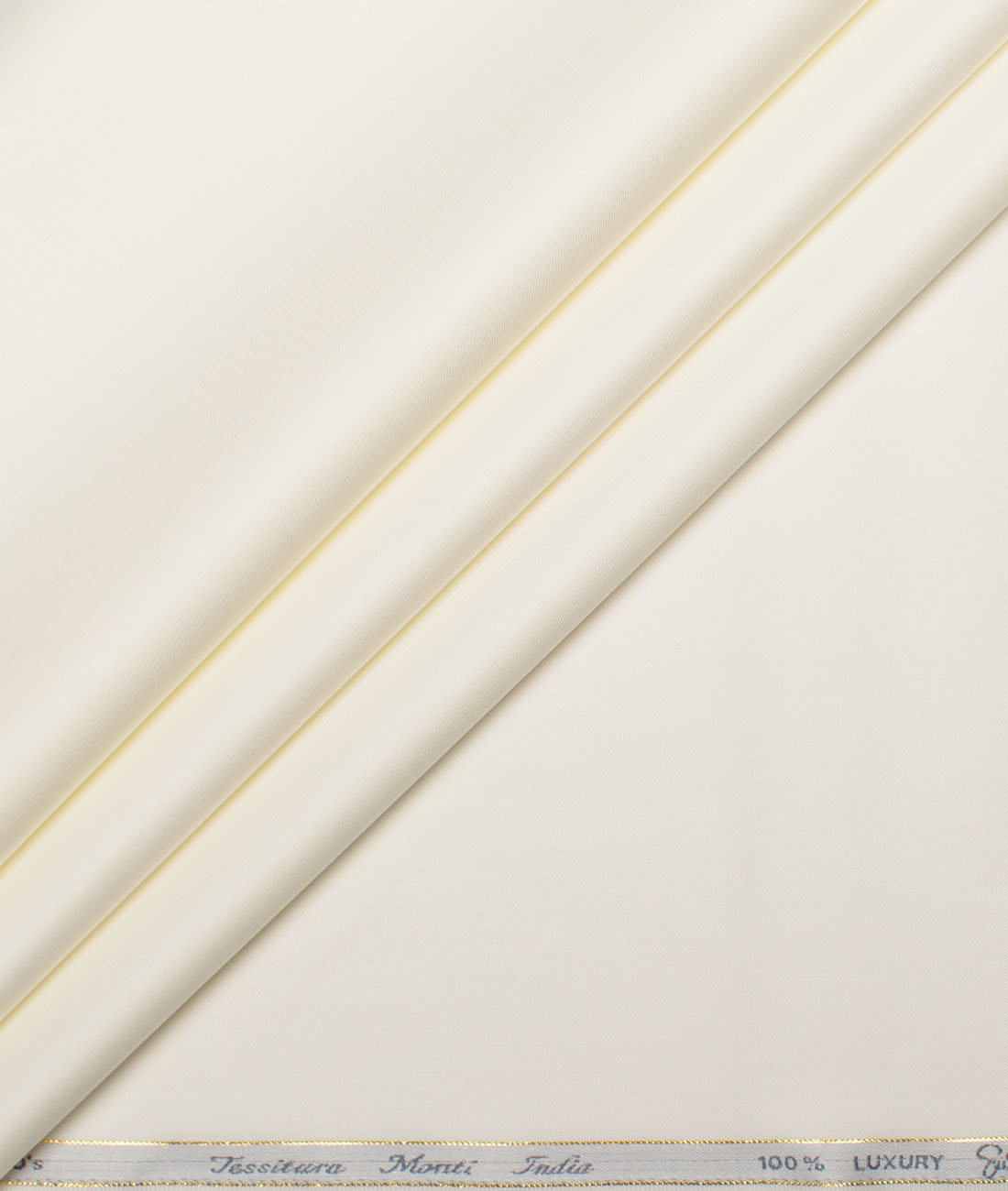 Tessitura Monti 2 Ply 140's Supima Cotton Solids Shirting Fabric (Cream) Tessitura Monti 2 Ply 140's Supima Cotton Solids Shirting Fabric (Cream)