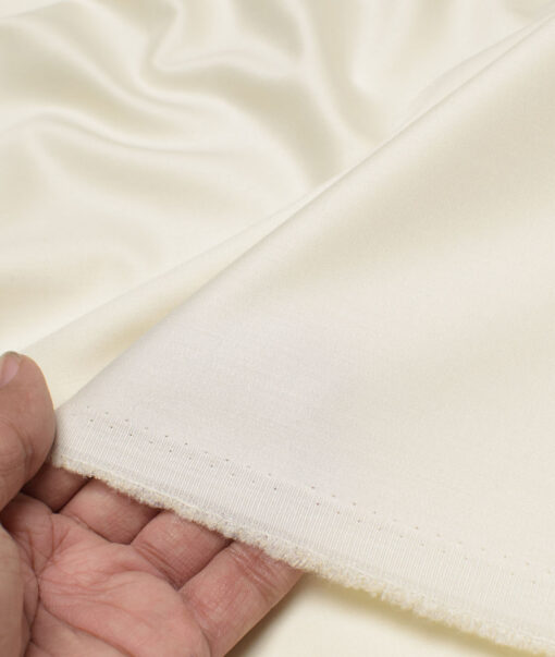 Italian Channel Terry Rayon Solids  Suiting Fabric (Cream)