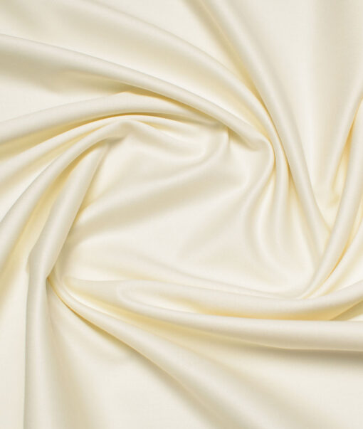 Italian Channel Terry Rayon Solids  Suiting Fabric (Cream)