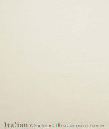 Italian Channel Terry Rayon Solids  Suiting Fabric (Cream)