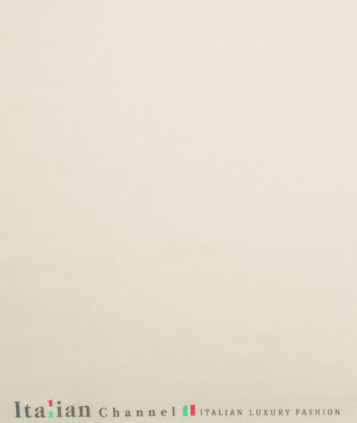 Italian Channel Terry Rayon Solids  Suiting Fabric (Cream)