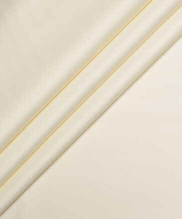 Italian Channel Terry Rayon Solids  Suiting Fabric (Cream)