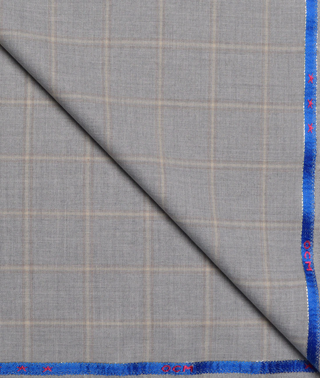 OCM Terry Rayon Checks Stretchable Suiting Fabric (Light Grey) OCM Terry Rayon Checks Stretchable Suiting Fabric (Light Grey)