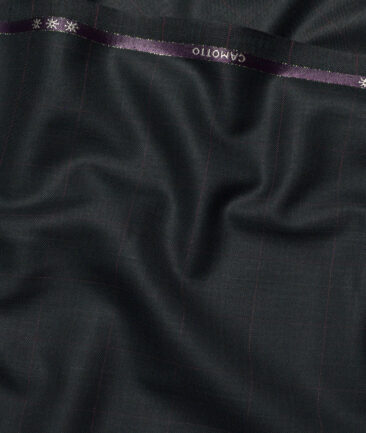 OCM Terry Rayon Checks  Suiting Fabric (Dark Green)