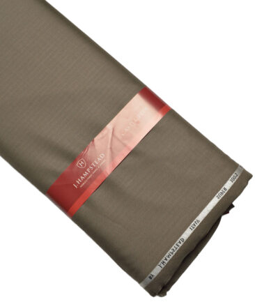 J.Hampstead Super 100's Self Design 20% Merino Wool Suiting Fabric (Light Brown)