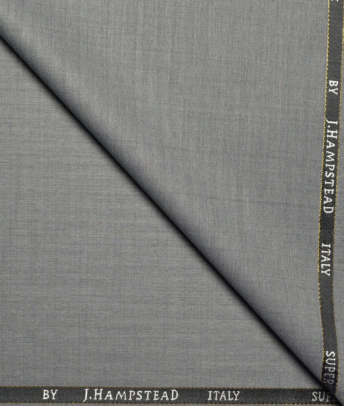 J.Hampstead Super 100's Self Design 20% Merino Wool Suiting Fabric (Light Worsted Grey) J.Hampstead Super 100's Self Design 20% Merino Wool Suiting Fabric (Light Worsted Grey)