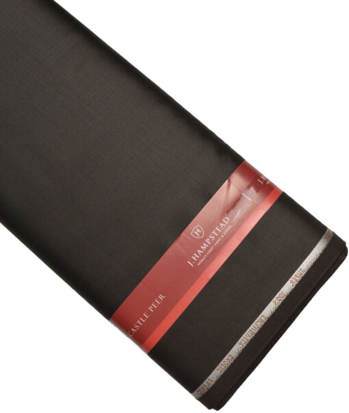 J.Hampstead Super 100's Solids 20% Merino Wool Suiting Fabric (Dark Chocolate Brown)