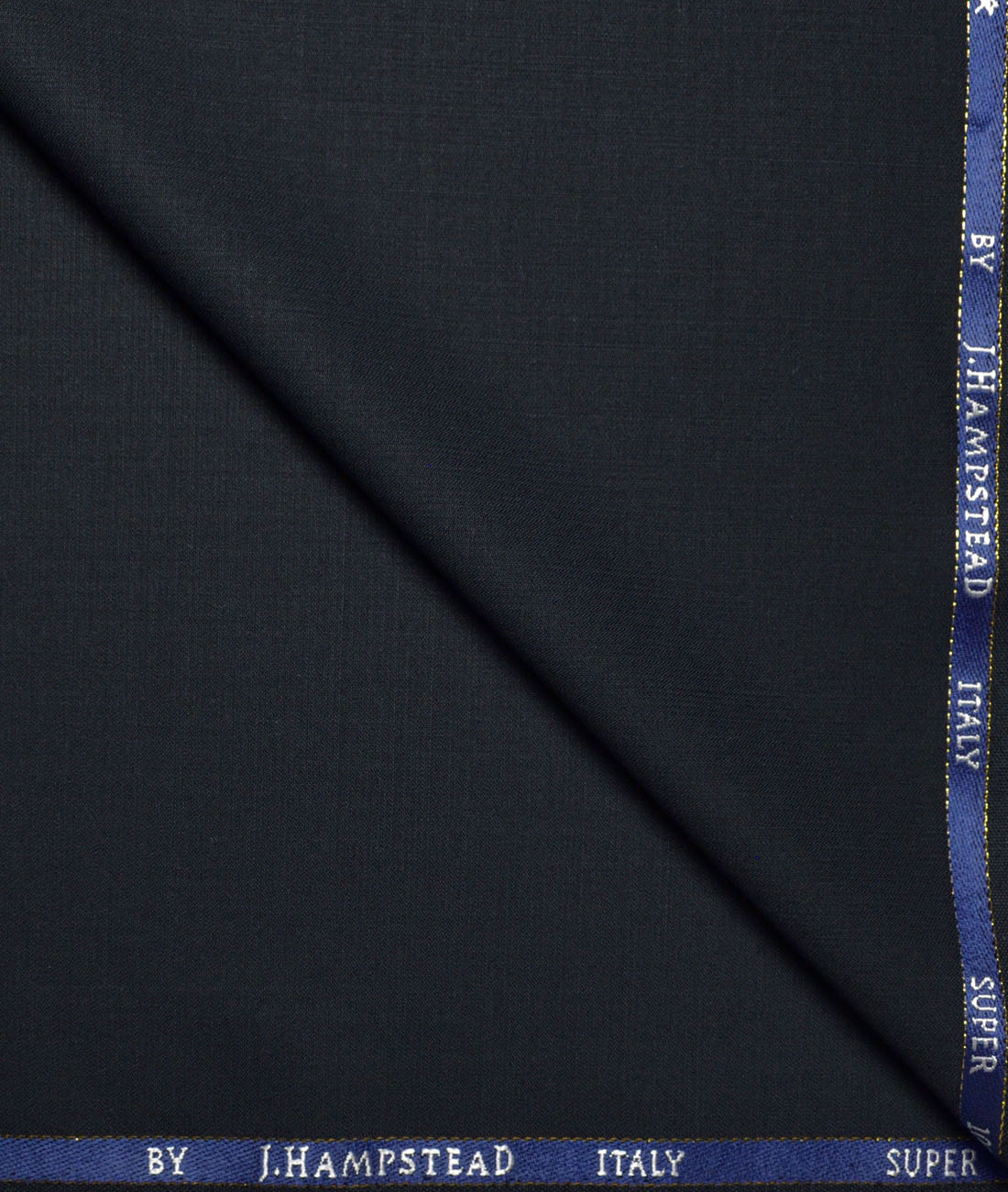 J.Hampstead Super 100's Solids 20% Merino Wool Suiting Fabric (Dark Navy Blue) J.Hampstead Super 100's Solids 20% Merino Wool Suiting Fabric (Dark Navy Blue)