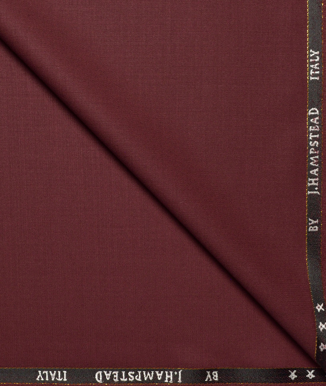 J.Hampstead Super 100's Solids 20% Merino Wool Suiting Fabric (Maroon Red) J.Hampstead Super 100's Solids 20% Merino Wool Suiting Fabric (Maroon Red)
