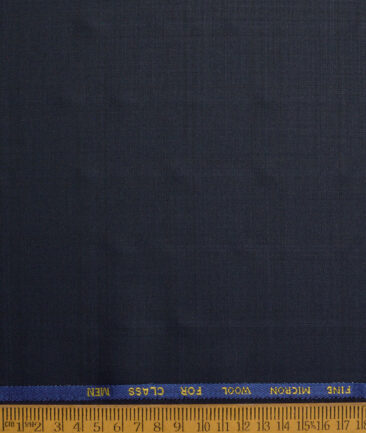 J.Hampstead Super 120's Checks 30% Merino Wool Suiting Fabric (Dark Blue)