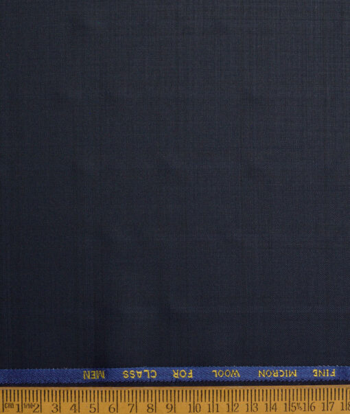 J.Hampstead Super 120's Checks 30% Merino Wool Suiting Fabric (Dark Blue)