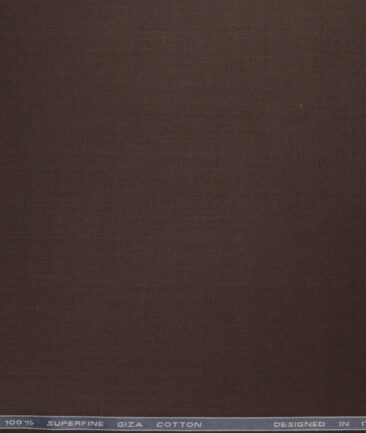 Tessitura Monti 2 Ply 70's Giza Cotton Solids Shirting Fabric (Dark Coffee Brown)