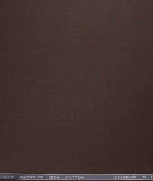 Tessitura Monti 2 Ply 70's Giza Cotton Solids Shirting Fabric (Dark Coffee Brown)