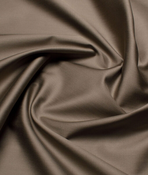 Tessitura Monti 2 Ply 70's Giza Cotton Solids Shirting Fabric (Shadow Brown)