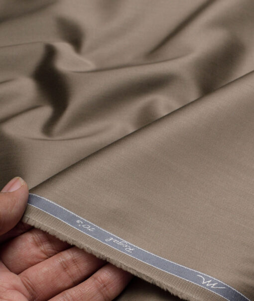 Tessitura Monti 2 Ply 70's Giza Cotton Solids Shirting Fabric (Shadow Brown)