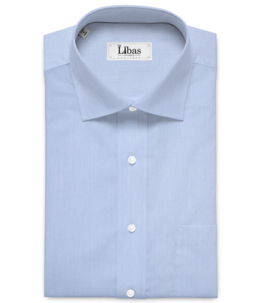 Soktas  Giza Cotton Solids Shirting Fabric (Sky Blue)
