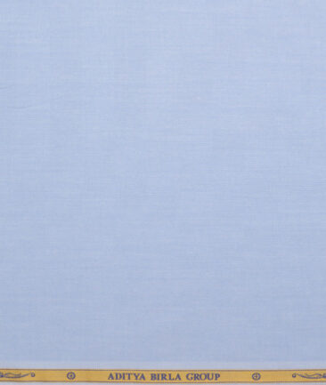 Soktas  Giza Cotton Solids Shirting Fabric (Sky Blue)