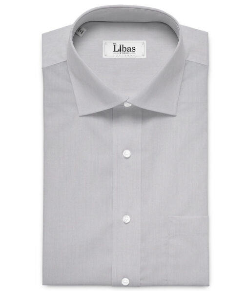 Soktas  Giza Cotton Solids Shirting Fabric (Silver Grey)