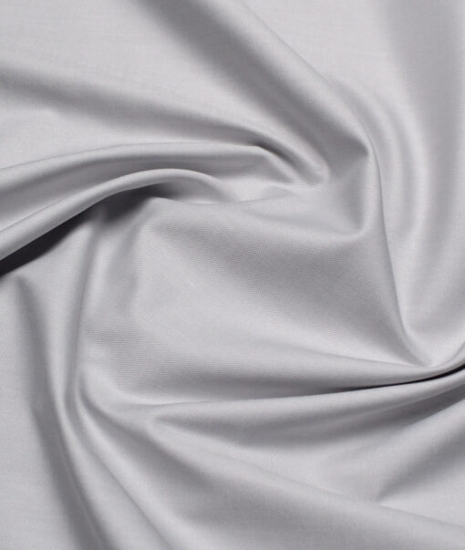 Soktas  Giza Cotton Solids Shirting Fabric (Silver Grey)