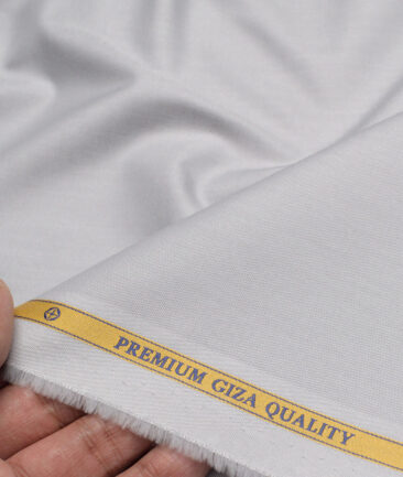 Soktas  Giza Cotton Solids Shirting Fabric (Silver Grey)