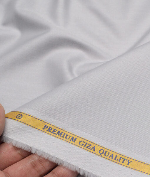 Soktas  Giza Cotton Solids Shirting Fabric (Silver Grey)