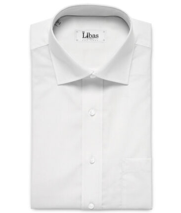 Soktas  Giza Cotton Solids Shirting Fabric (White)