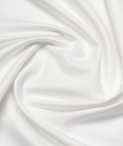 Soktas  Giza Cotton Solids Shirting Fabric (White)