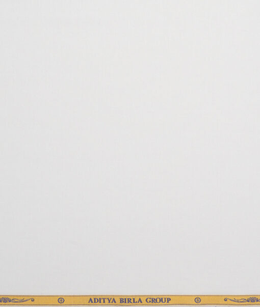 Soktas  Giza Cotton Solids Shirting Fabric (White)