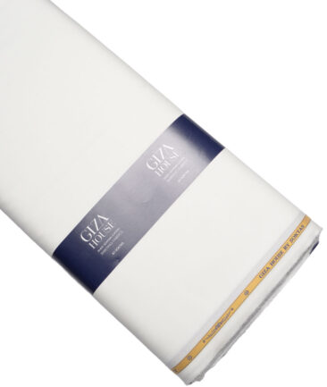 Soktas  Giza Cotton Solids Shirting Fabric (White)