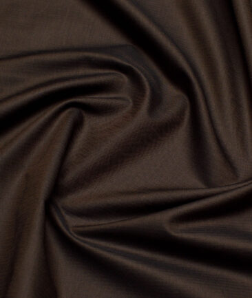 Soktas  Giza Cotton Striped Shirting Fabric (Dark Coffee Brown)