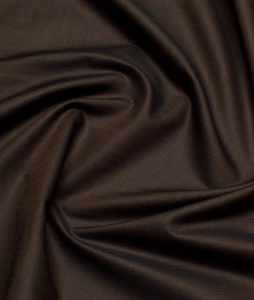 Soktas  Giza Cotton Striped Shirting Fabric (Dark Coffee Brown)
