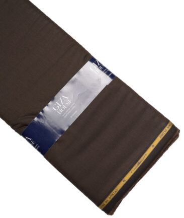 Soktas  Giza Cotton Striped Shirting Fabric (Dark Coffee Brown)