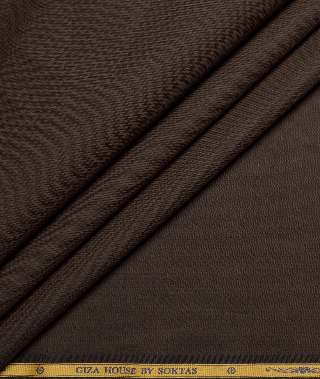 Soktas Giza Cotton Striped Shirting Fabric (Dark Coffee Brown) Soktas Giza Cotton Striped Shirting Fabric (Dark Coffee Brown)