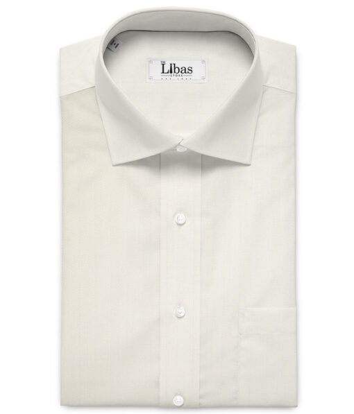 Soktas 2 Ply 100's Giza Cotton Striped Shirting Fabric (Cream)