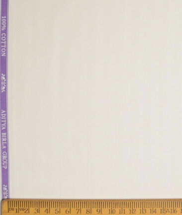 Soktas 2 Ply 100's Giza Cotton Striped Shirting Fabric (Cream)