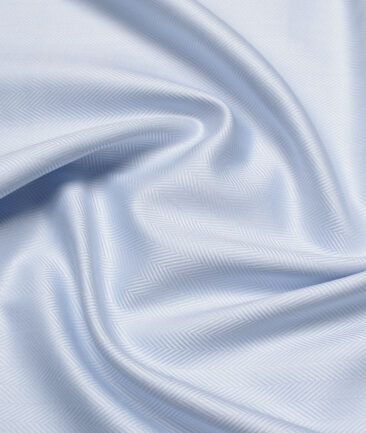 Soktas 2 Ply 100's Giza Cotton Striped Shirting Fabric (Sky Blue)